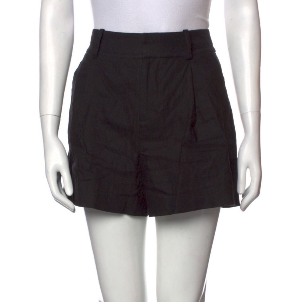 Alice + Olivia Black Linen Blend Shorts Size 0